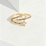 Double Stars Multi Color Ring