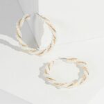 Holographic Bead Wrapped Hoop Earrings